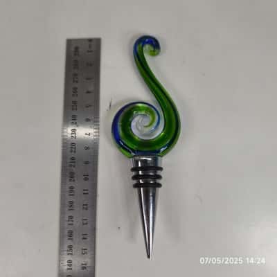 Glass Bottle Stopper NZ Green Blue 