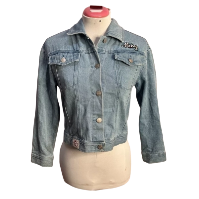 Disney 100 Womens  Size 10 Denim Jacket Blue 