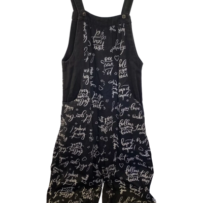 Womens Overalls Size L Black  / Pattern / White 