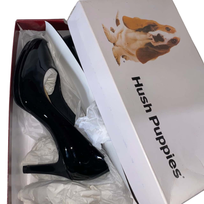 HUSH PUPPIES Women's "PAIGE" Patent Leather Heels  Size 7 in Black  