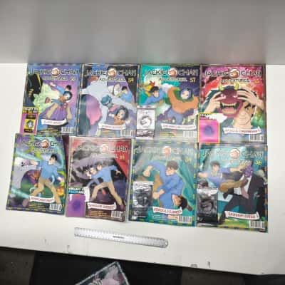 Vintage Jackie Chan Adventures Magazines Lot Issues 54-61 Booster Cards Poster