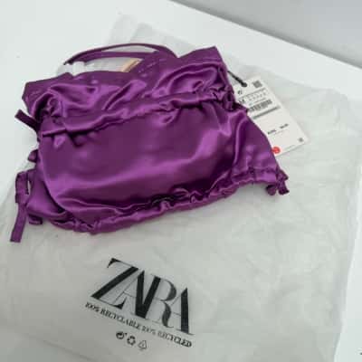NEW - Zara Purple Satin Mini Bag 