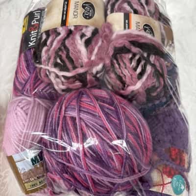 Wool bundle - PURPLE 