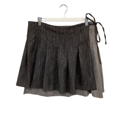 Topshop - Wrap Skirt - 2 Tone Grey -  Size 10 
