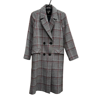 Sussans Womens Winter Chequered Coat Size 8 Black, White and Red