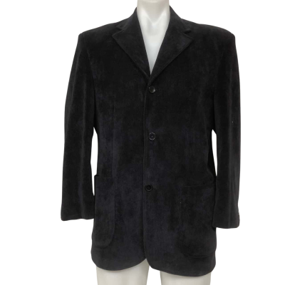 Aomanni Mens Size XL (size 50) Suit Jacket Corduroy Blue / Navy Blue 