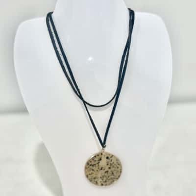 Holiday Dalmation Gemstone Necklace 