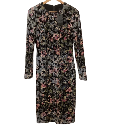 Cue Womens  Size 10 Cocktail Dress Black  / Multicoloured 