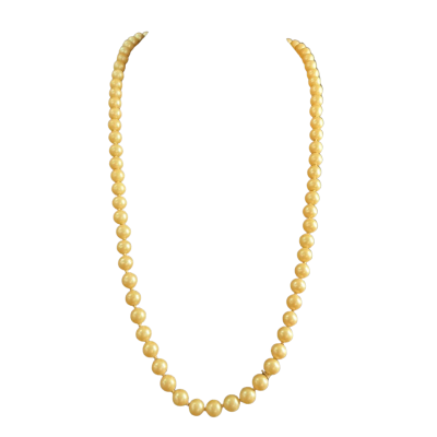  Womens vintage faux pearl Beaded Necklace with Silver clasp