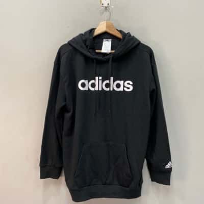 Adidas Womens  Size 8-10 Hoodie Black  / White 