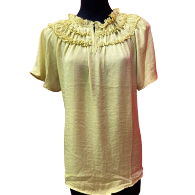 Womens Katies "Live in Lime" Ruched Neck Top RRP: $74.99