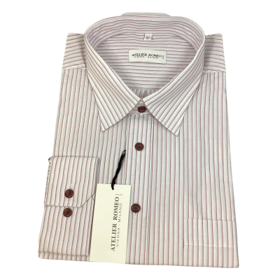 Mens  Size 47 / XXXL Long Sleeve Shirt Pinstriped 