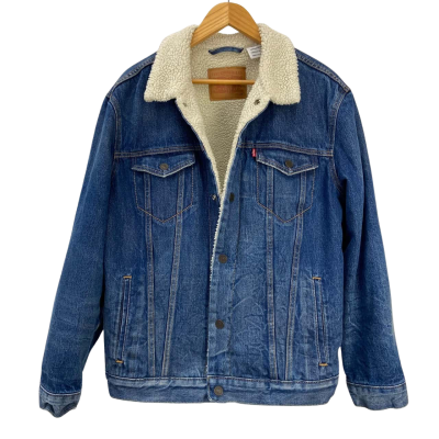 Levi Strauss & Co. - Sherpa Lined Denim Jacket - Size: XL - Blue 