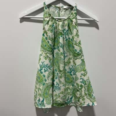 Sheike Womens Shirt Size 8 Green / White 