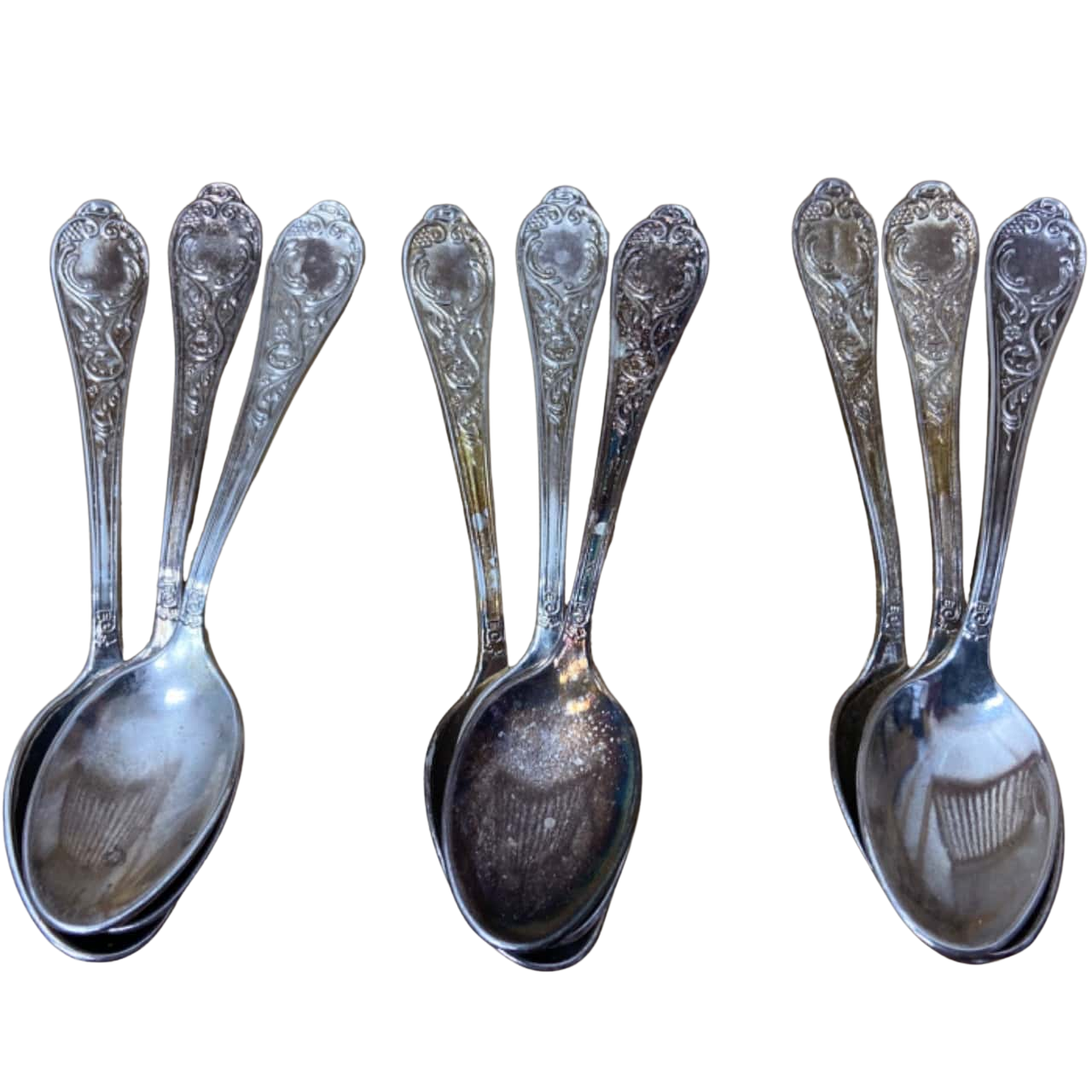 R Tea Spoon Decorative Ornate Teaspoons Set of 9