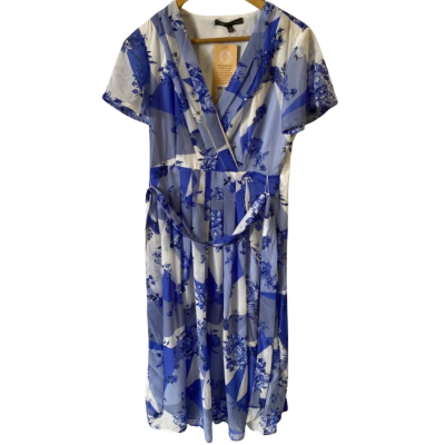 Liz Jordan Womens Tie Waist Dress - Spring Collection - Size 10 Skyway
