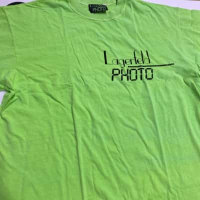 Lagerfeld Photo Vintage 80’s T-shirt Unisex/Men’s Size L Green 