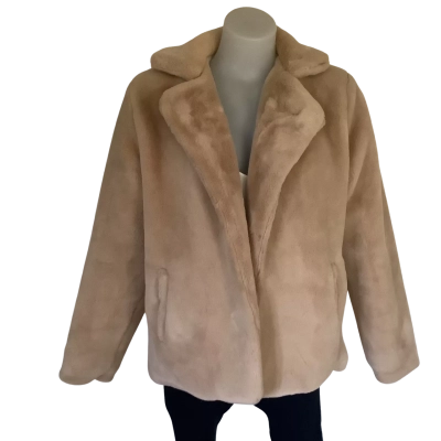 Luxe Fashion Label.  Monaco Faux Fur Jacket.    Size 10 