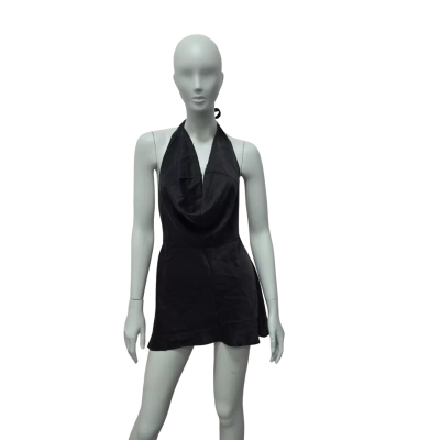 Dissh Womens  Size 10 Black  Cowl Neck Top