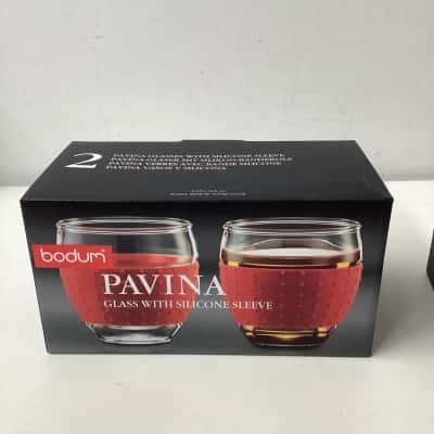NEW - Bodum Pavina  glasses with silicone sleeve