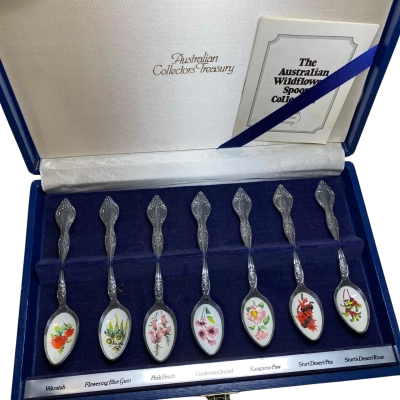 Australian collectors treasury Australian wildflower spoon collection 