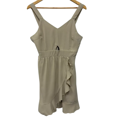 Minx & Moss Womens  Size 14 Wrap Dress Beige 