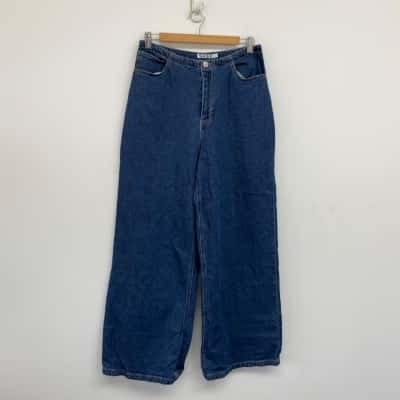 Sass Blue Wide Leg Denim Jeans Size 10 