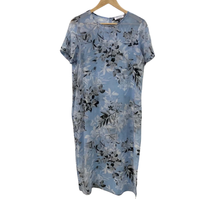 Calvin Klein Womens  Size L Party Top Blue / Floral 