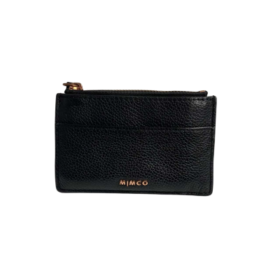 Mimco Womens Classico Duo Card Wallet Black/Rose Gold