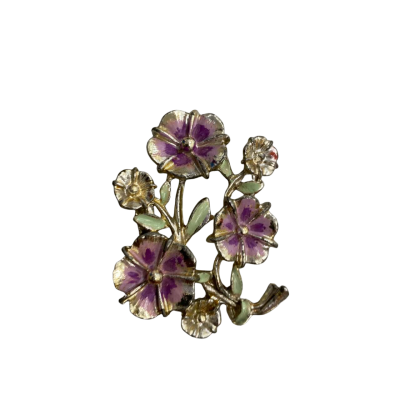  Womens Brooch Floral / Green / Pink With Flower Pattern