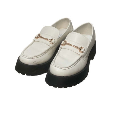 Women’s Asos Design Size 8 Loafers Black  / Gold / White 