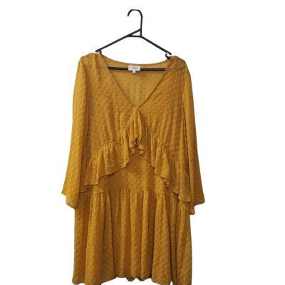Seed Heritage Women's Size 14 Long Sleeve Dress in Mustard 