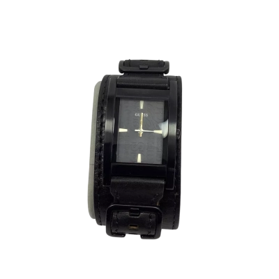 Guess Mens Leather Cuff Band Watch
