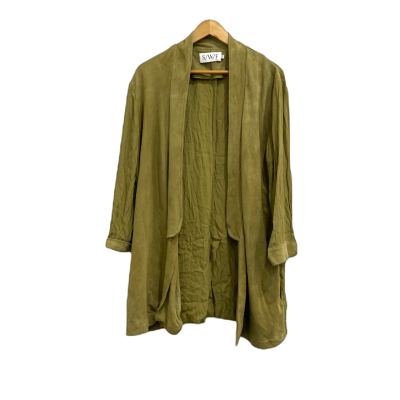 S/W/F Womens  Size L Long Sleeve Shirt Green 