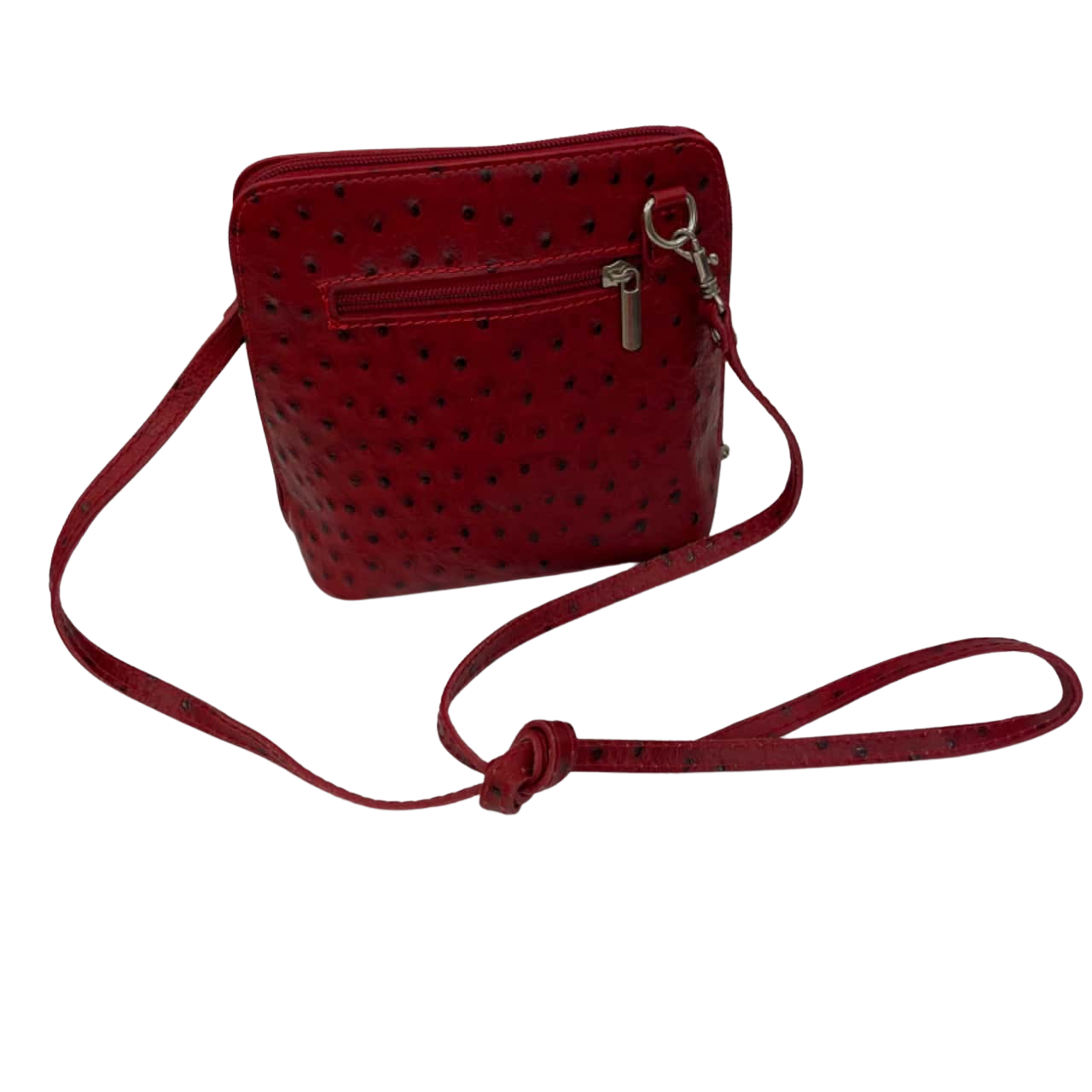 Womens Borse in Pelle Italian Red Leather Cross Body Bag (s)