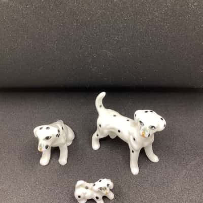 Dalmatian Dogs Vintage Figurines x3