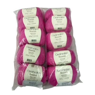 Cleckheaton Nourish Hot Pink Pure Cotton Yarn (10)
