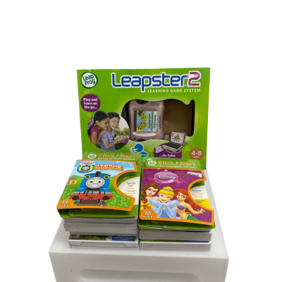 LeapFrog Leapster 2 Learning Game System, 7 Games & 2 LeapFrog Click Start Games