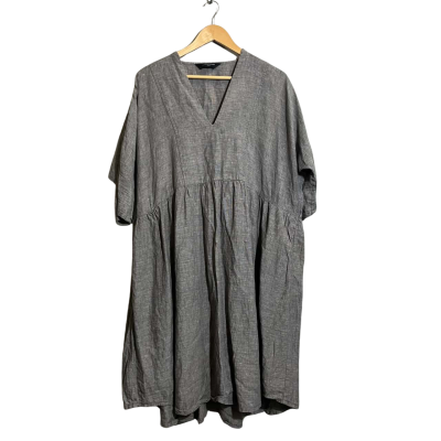 EvaSunday Size Small Grey Linen Dress