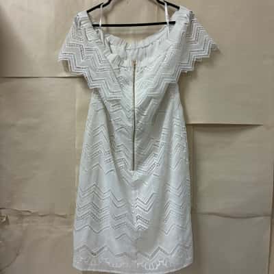 Stella Womens Size 14 Formal Dress / Off The Shoulder Dress White 