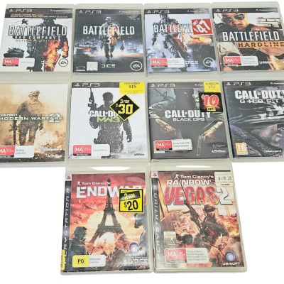 DOGS OF WAR BUNDLE! 10 action packed Playstation 3 games!