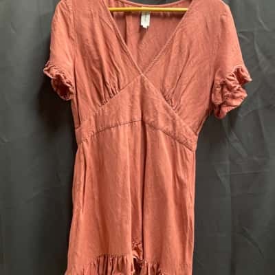 Tigerlily Womens Size 14 Rose Coloured Kara Mini Dress