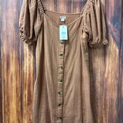 Billabong  Size 14 Brown dress new 