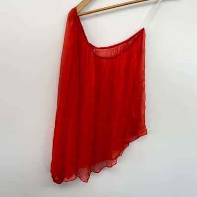 Shona Joy Hibiscus Maya One Shoulder Blouse Top  Size 10 