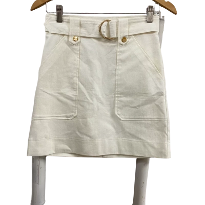 Sheike Womens  Size 8 Mini Skirt Off White