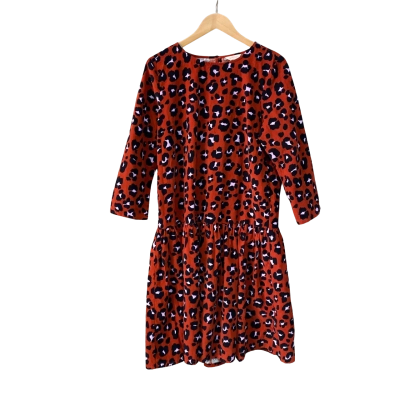 Gorman Womens  Size 10 Midi Dress Burnt Orange / Pattern 