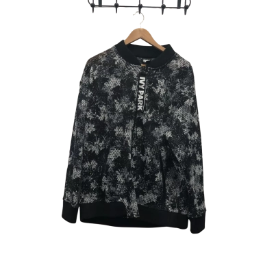 Ivy Park Womens  Size L Jacket Black  / White 