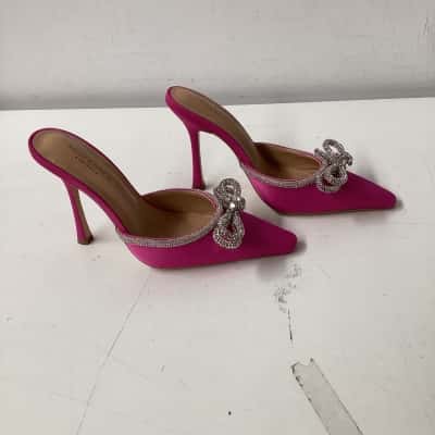 Tony Bianco Womens  Size 5 Pink  with Silver trim heels