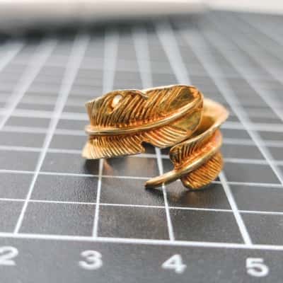  Womens Ring 925 Feather Wrap Around 