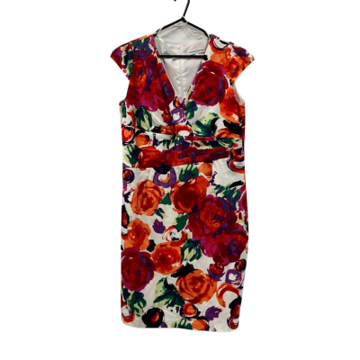 ANTHEA CRAWFORD BEAUTIFUL BRIGHT DRESS. SIZE 18